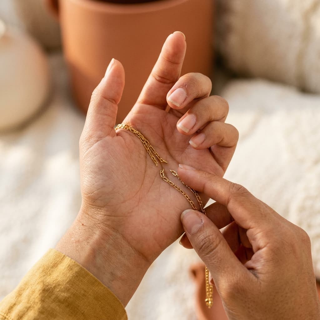 Mujer con expresión de ansiedad y síntomas físicos relacionados al apego