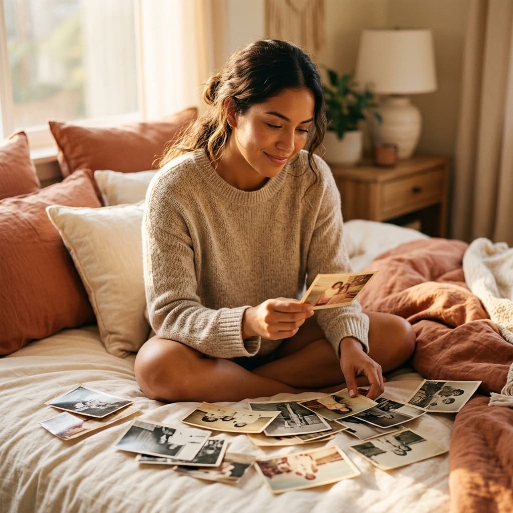 Mujer reflexionando sobre apego inseguro y patrones emocionales en el amor