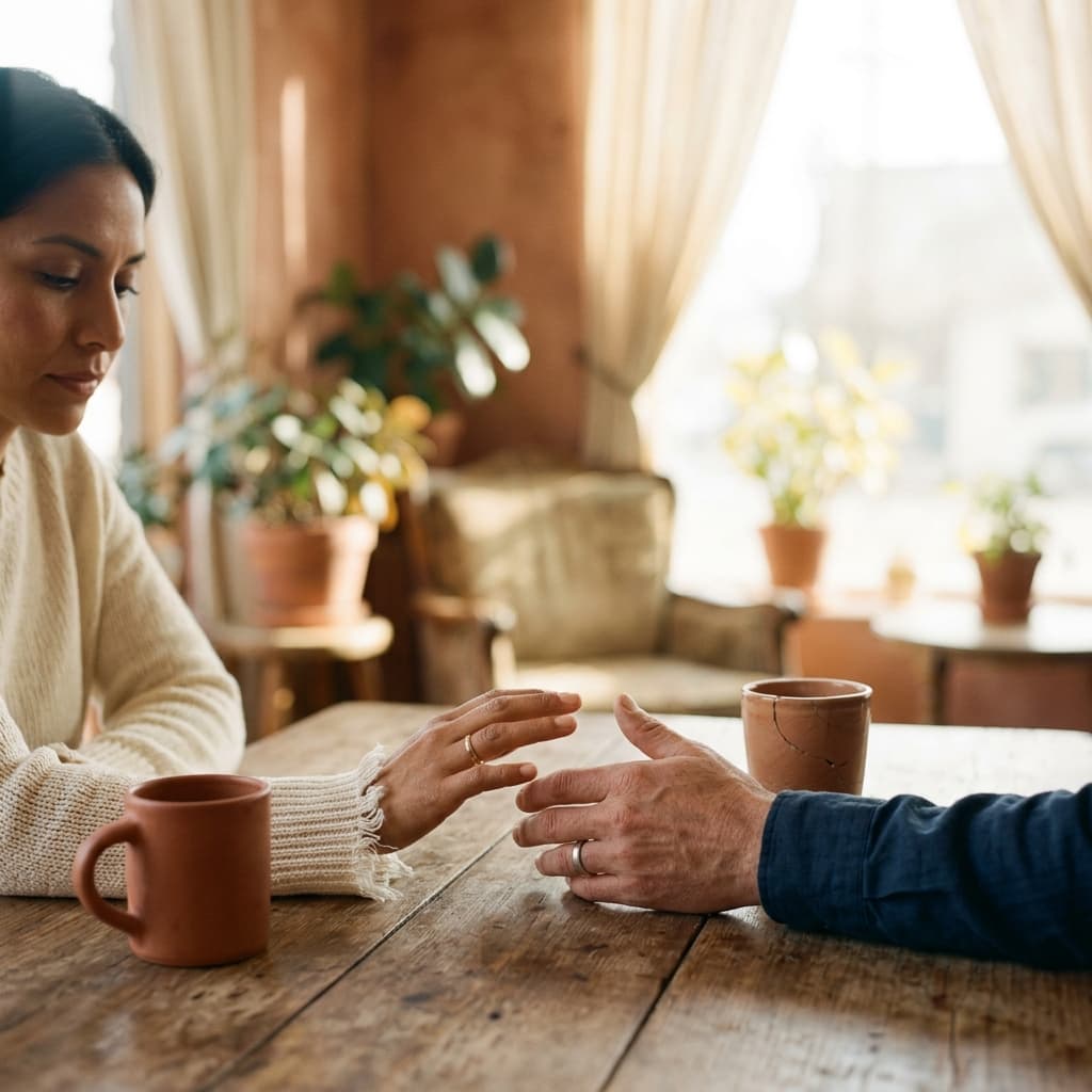 Mujer adulta reflexionando sobre apego seguro y relaciones emocionales sanas