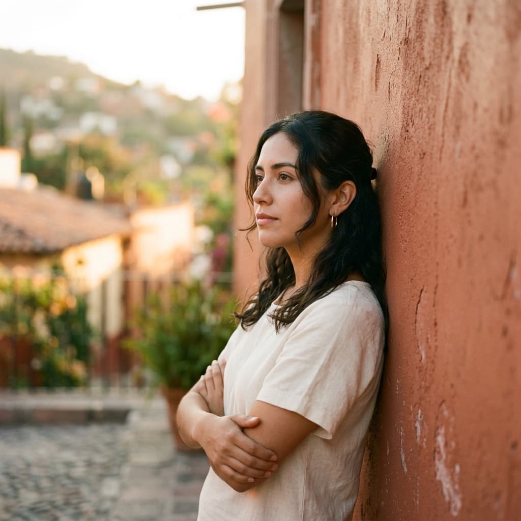 Mujer reflexionando sobre dependencia emocional y salud mental
