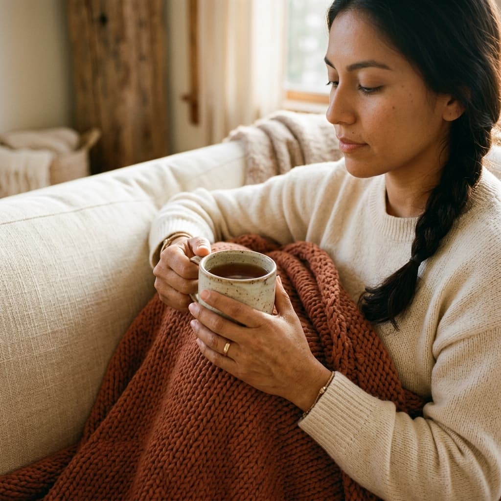 Mujer reflexionando sobre su dependencia emocional hacia sus padres