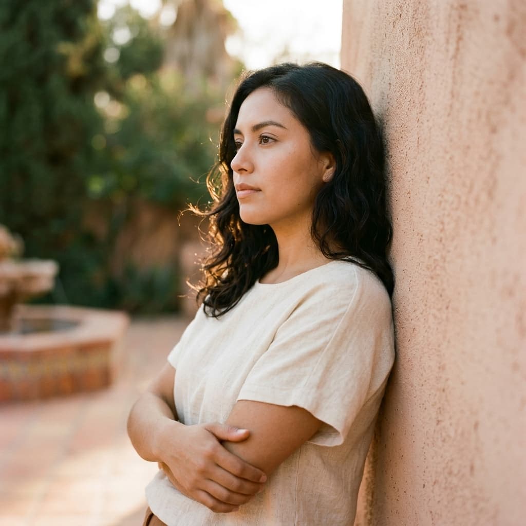 Ilustración de mujer entre amor y dependencia emocional