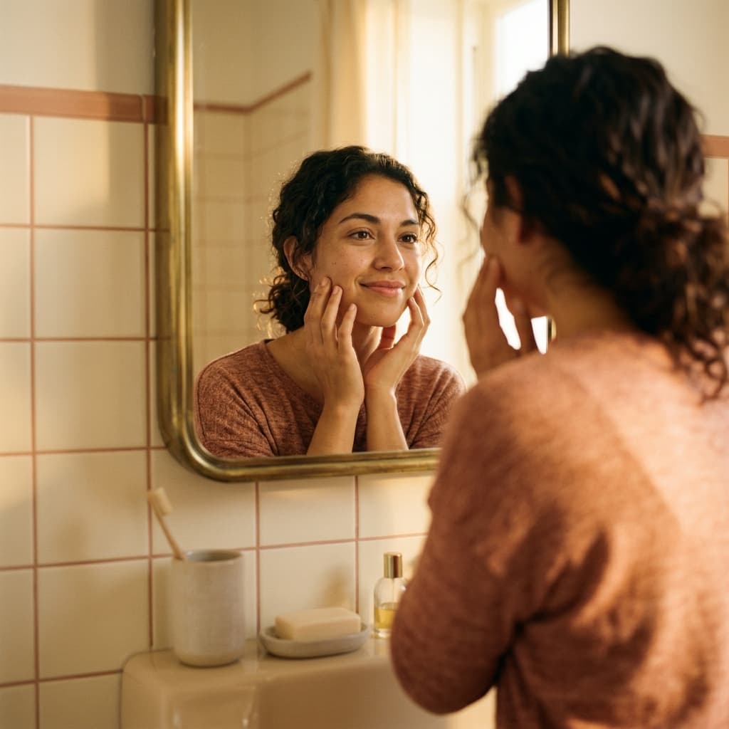 Mujer sonriente recuperando su autoestima tras una relación difícil
